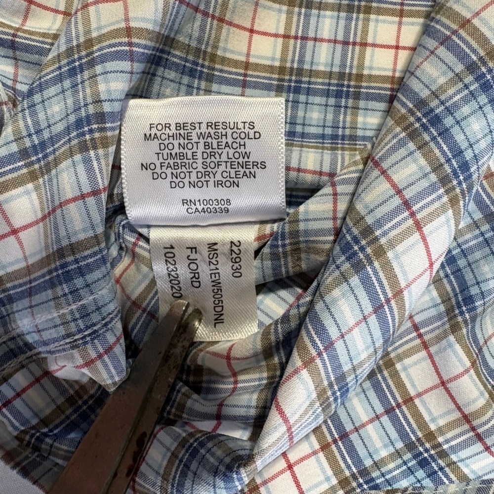Peter Millar Crown Crafted Shirt XL Blue Plaid Long Sleeve Button Down - Picture 8 of 10